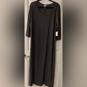 #078 - NWT Catherine's Lightweight Charcoal Gray Sweater Dress SIZE 1X (18W/20W)